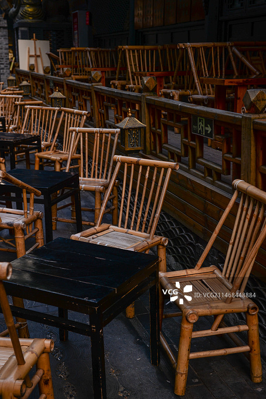 成都大慈寺茶铺图片素材