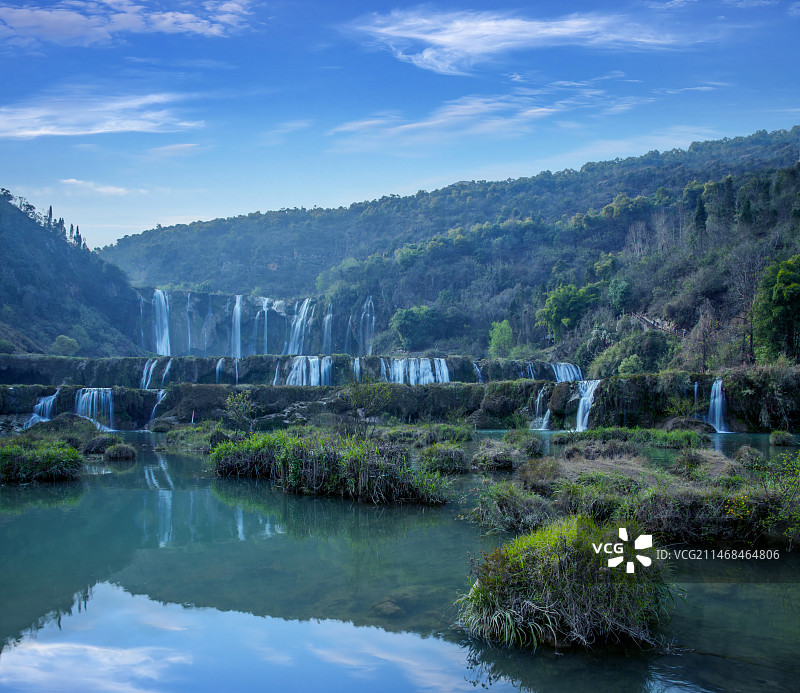 云南罗平九龙瀑布图片素材