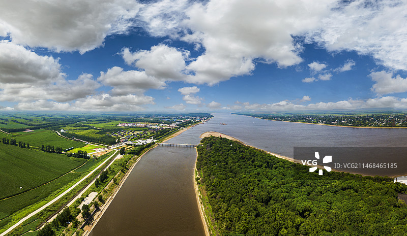 航拍黑龙江名山夏季风光图片素材