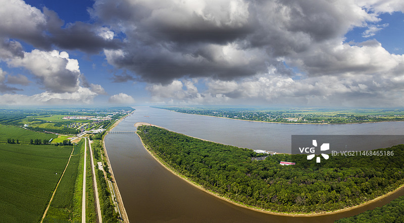 航拍黑龙江名山夏季风光图片素材