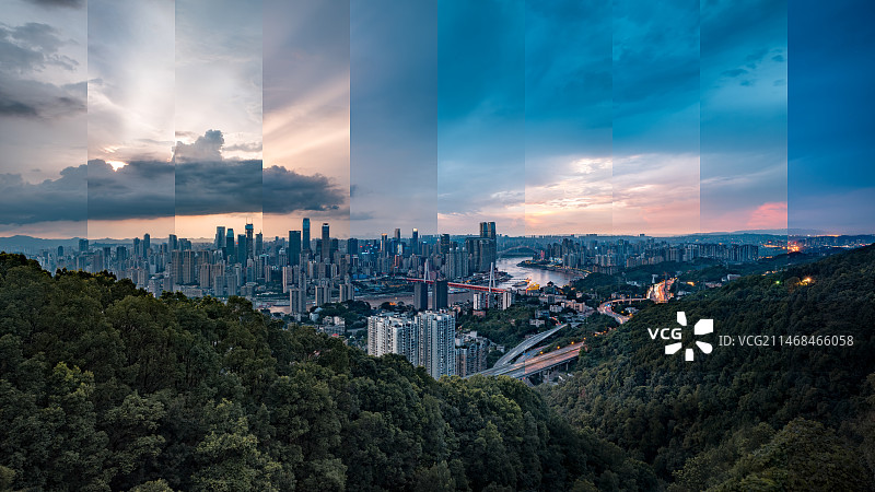 重庆城市建筑-主城延时时间切片图片素材