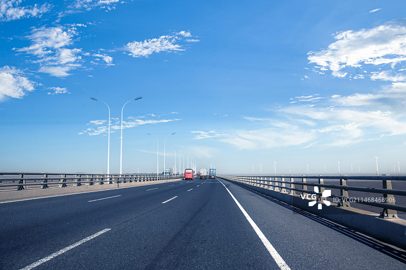 上海经济自贸区洋山港东海大桥图片素材