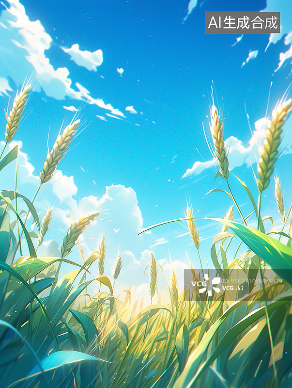 【AI数字艺术】夏天的麦田麦子图片素材