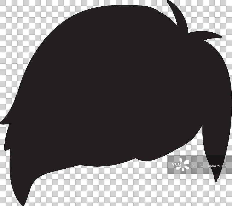 侧刘海男士发型轮廓图片素材