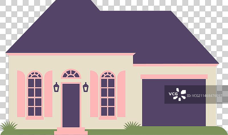 简约优雅的房屋正面图片素材