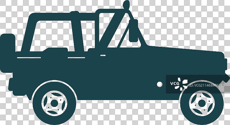 无顶吉普车侧面图片素材