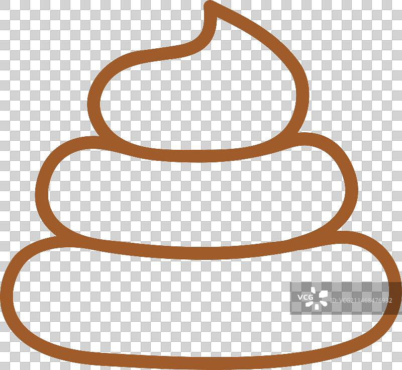 简约笔画粪便元素图片素材