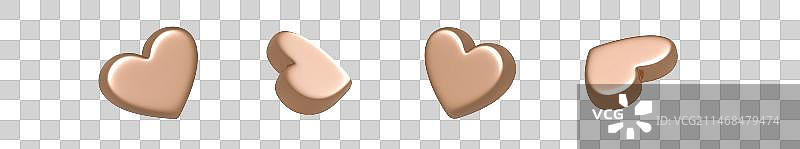 金属爱心元素图片素材