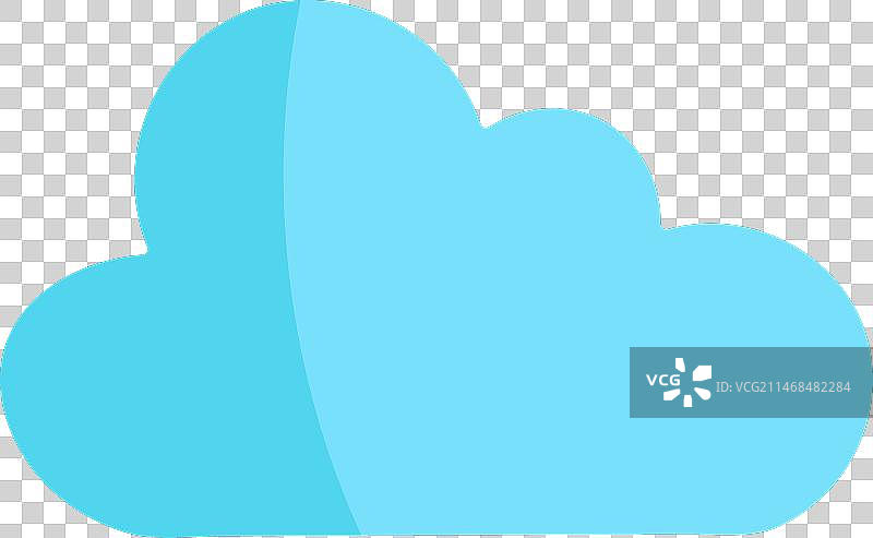 单朵扁平风格云彩图片素材