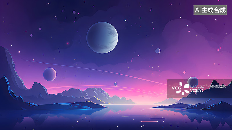 【AI数字艺术】AIGC:抽象背景 宇宙中的星系图片素材