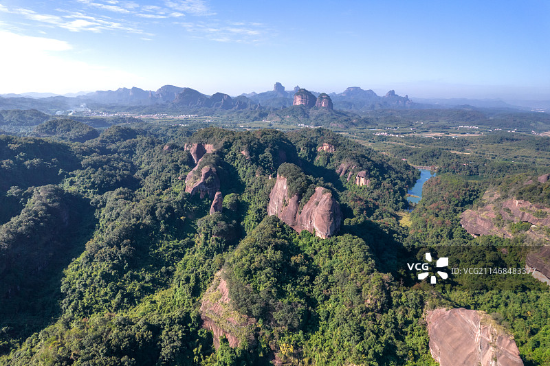 航拍韶关丹霞山 阳元石景区 长老峰景区图片素材