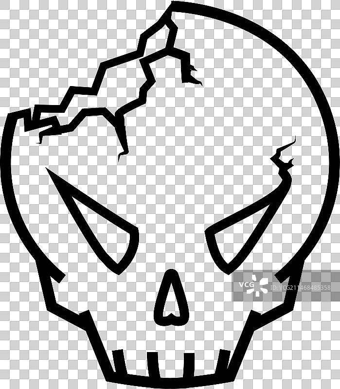 破碎的骷髅头图片素材