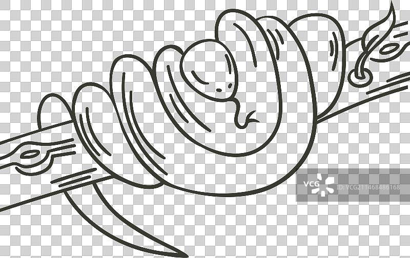 蛇与树时尚设计图片素材