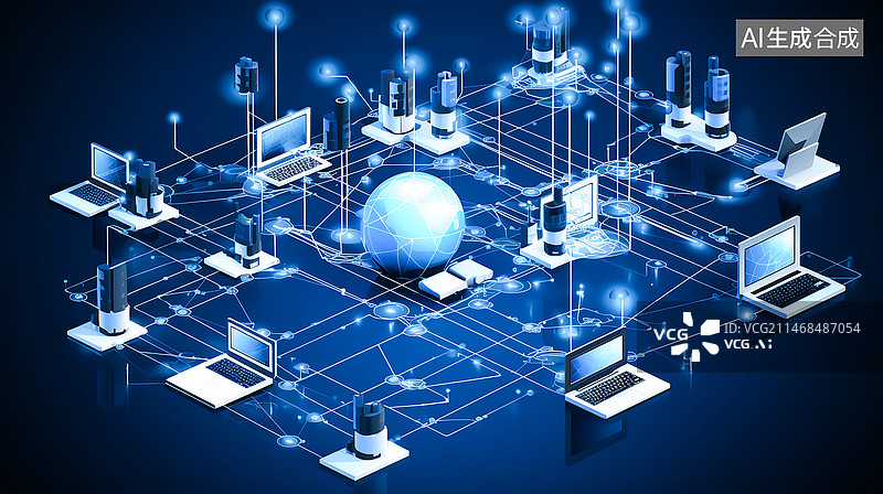 【AI数字艺术】未来科技概念，生成式 AI图片素材