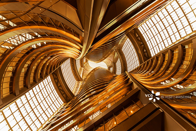 丽泽SOHO中庭内部结构图片素材