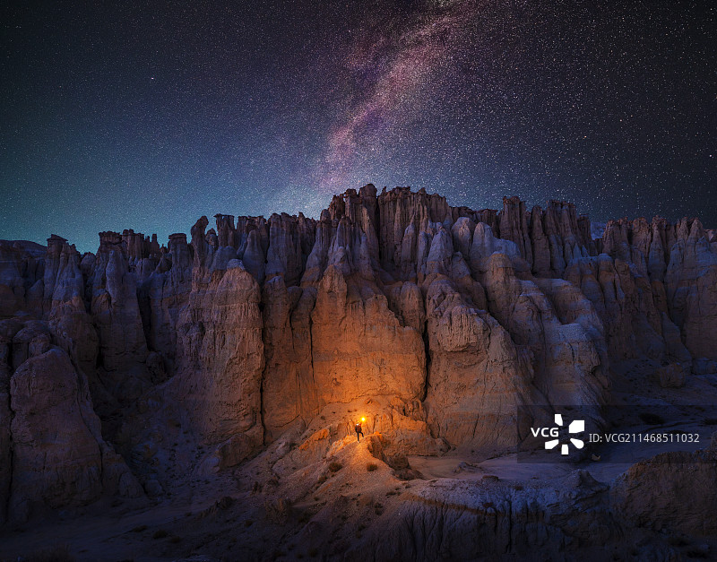 星空下的扎达土林图片素材