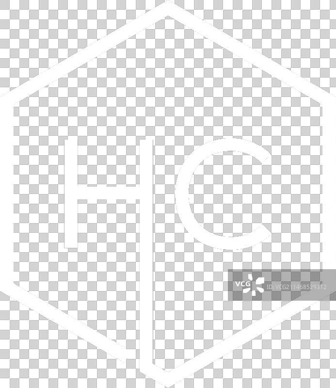 创意字母HC六边形标志设计图片素材