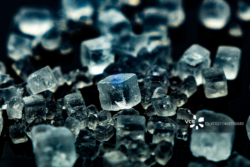 食盐颗粒的微距特写图片素材