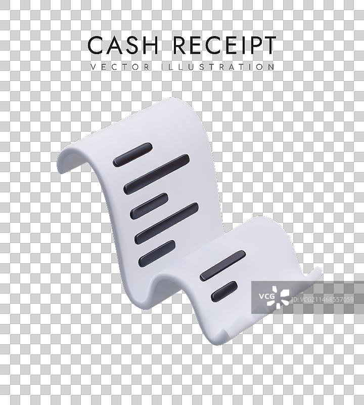 逼真海报与3D现金收据图片素材