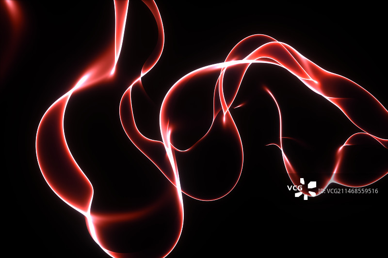 3D黑底轻绘特写图片素材