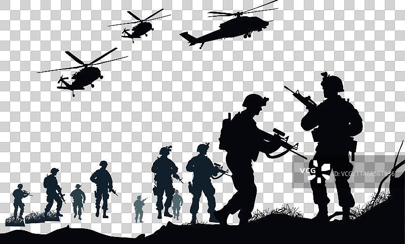 士兵执行作战任务图片素材