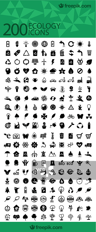 生态图标包 - 200个图标图片素材