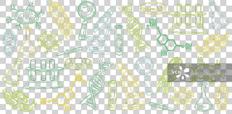 生物学背景草图涂鸦背景图片素材