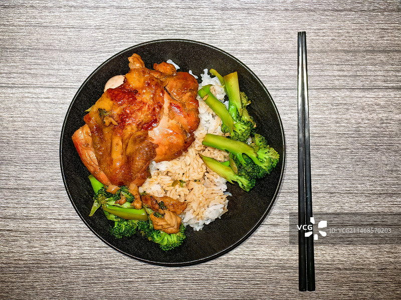 照烧鸡肉饭图片素材
