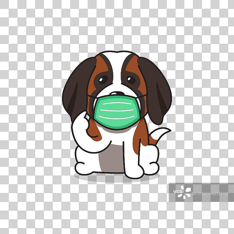 卡通人物圣伯纳犬图片素材