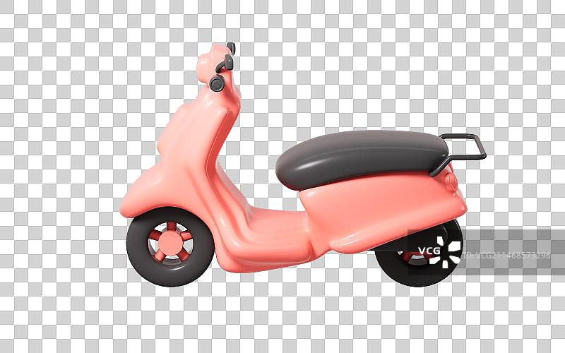 卡通电动车模型3D渲染图片素材