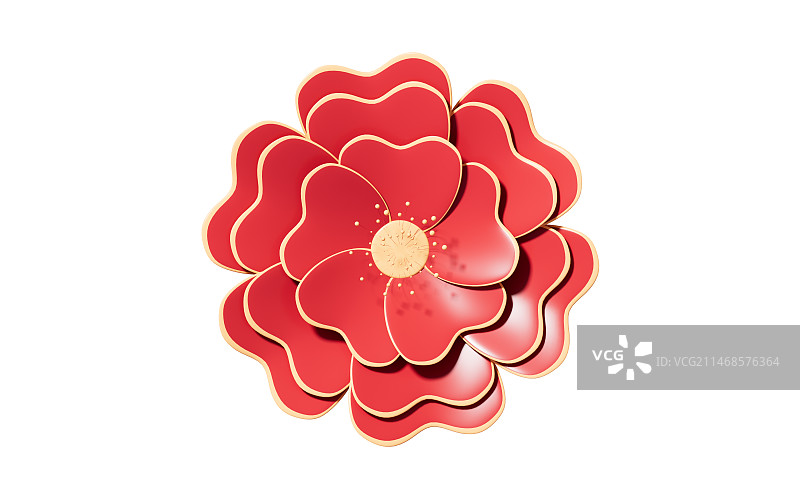 中国风腊梅元素3D渲染图片素材