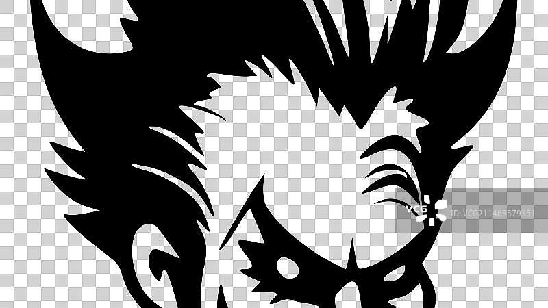 小丑 - 简约扁平风格Logo图片素材