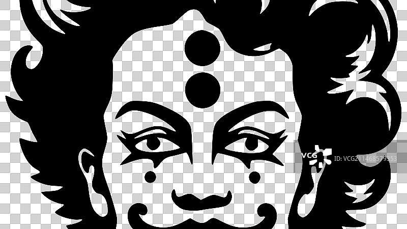 小丑 - 简约扁平风格Logo图片素材