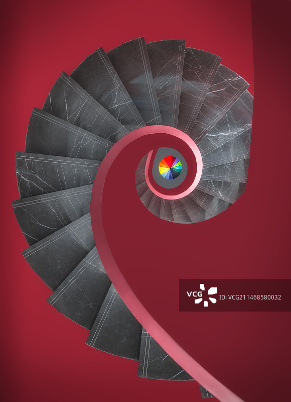 红色旋梯图片素材