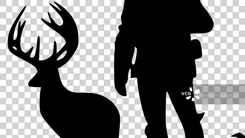 黑白狩猎图片素材