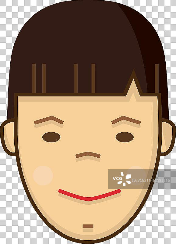 短鼻齐刘海图片素材