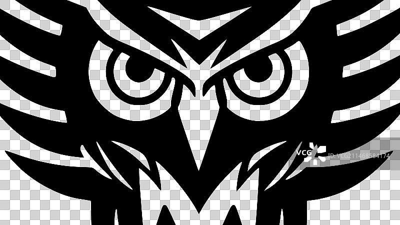 猫头鹰-高品质的标志-理想的t恤图片素材