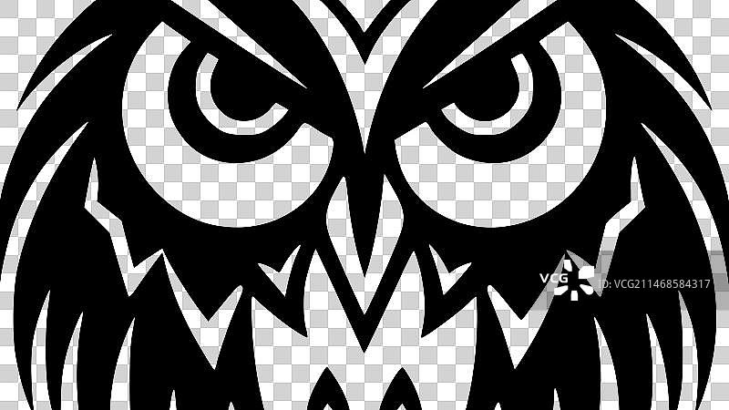 猫头鹰-高品质的标志-理想的t恤图片素材