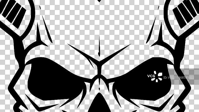 骷髅-极简主义和简单的轮廓图片素材