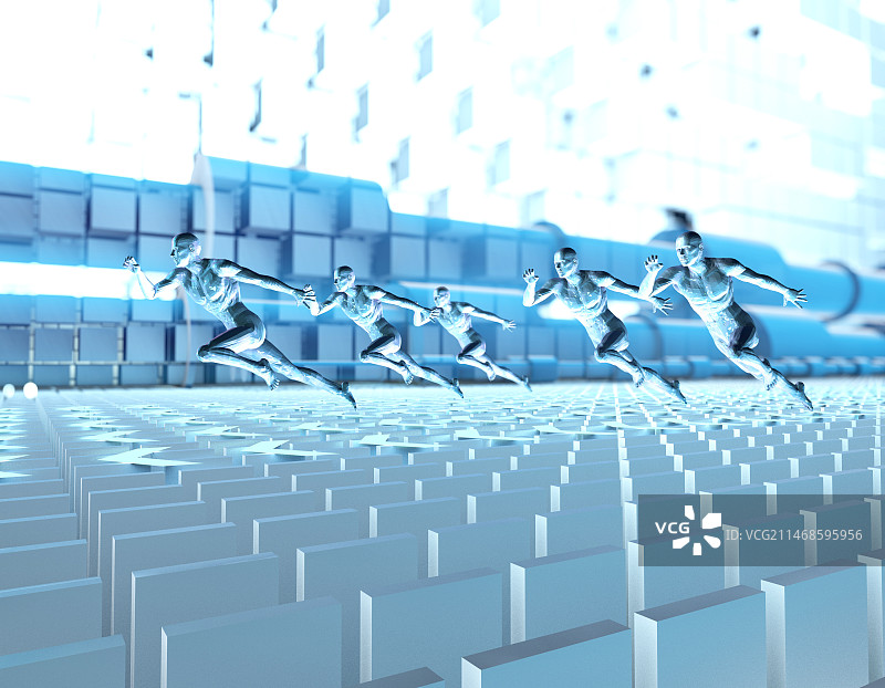 未来人类科技数据传输网络时代图片素材