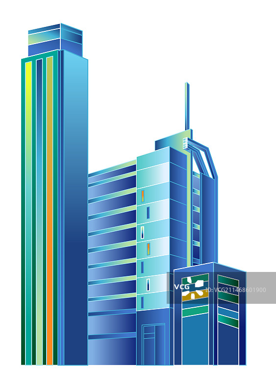 高楼大厦矢量插画图片素材