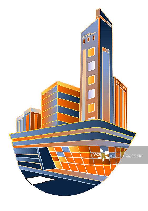 高楼建筑插画图片素材