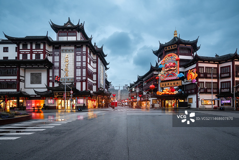 上海城隍庙建筑景观图片素材