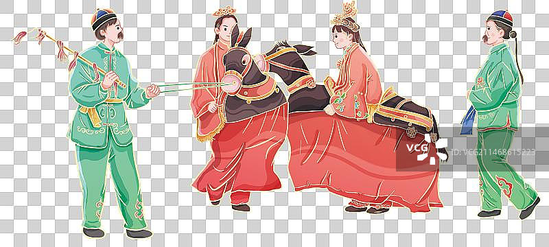 民俗活动跑驴图片素材