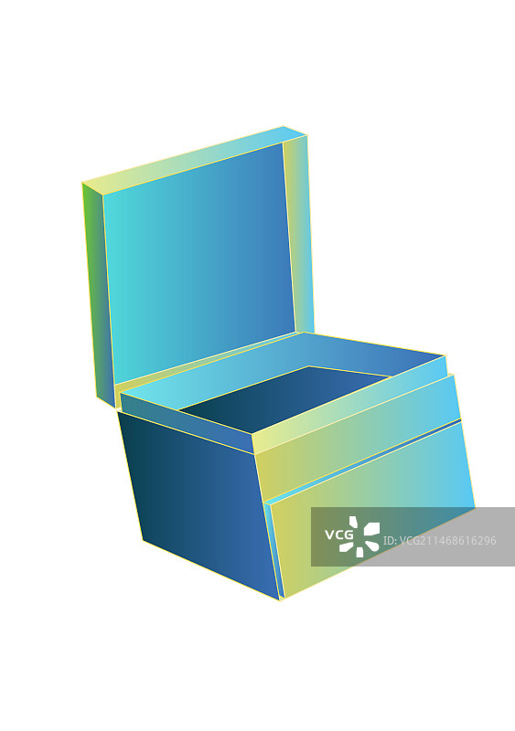 打开的包装盒图片素材