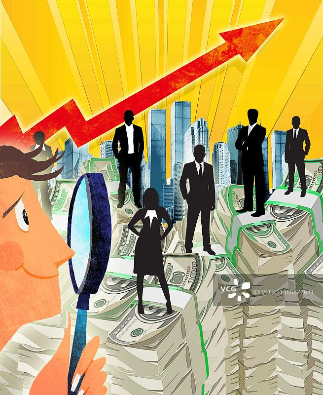 观察高净值人群图片素材