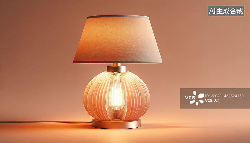 【AI数字艺术】柔和桃色调，蜜桃色，流行色，2024流行色，台灯，色卡，色环图片素材