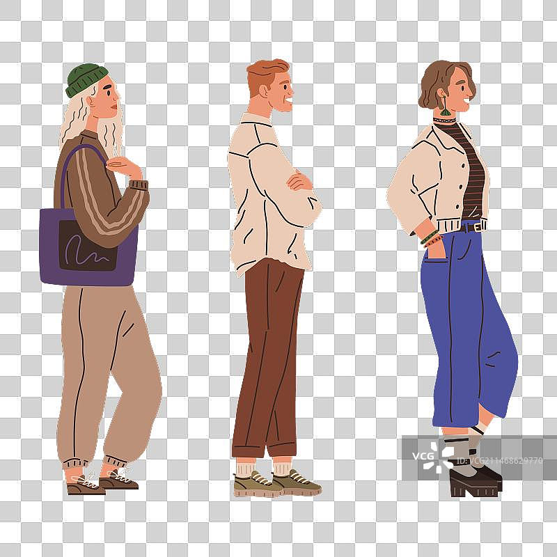 排队等候的人群图片素材