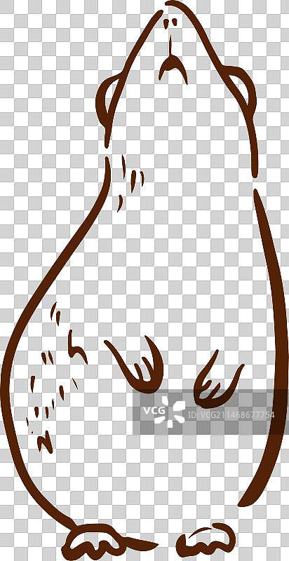 站立的豚鼠涂鸦图片素材