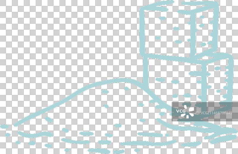 方糖笔触图片素材